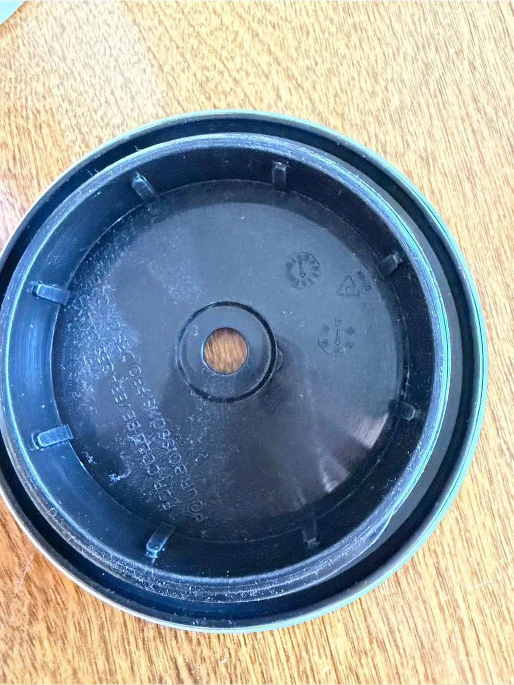 Starbucks White Round Lid Insert with Center Hole